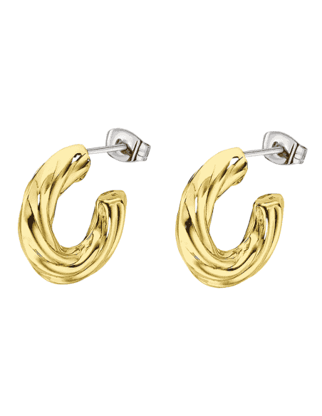 Pendientes para Mujer Bicolor Aros de Acero Dorado - Lotus LS2416/4/2