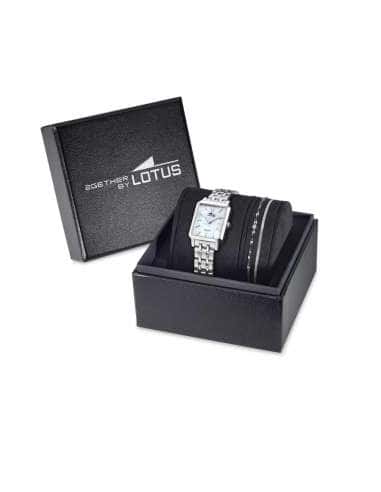 Pack Reloj y Complementos para Mujer 2Gether Esfera Nacar con Pulsera de Regalo - Lotus 19008/1