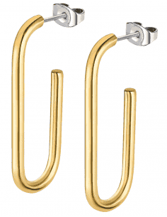 Pendientes para Mujer Bicolor en forma de Clip de Acero Dorado - Lotus LS2230/4/2