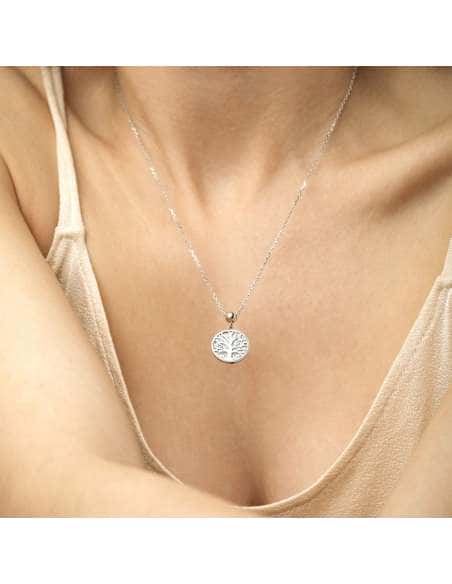 Collar para Mujer Arbol de la Vida con Circonitas Acero - Lotus LS2225/1/1