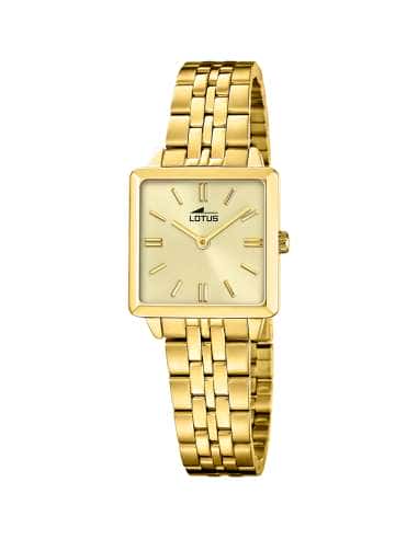 Pack Reloj y Complementos para Mujer 2Gether Esfera Champagne y Correa de Acero Dorado y Pulsera de Regalo - Lotus 19011/2