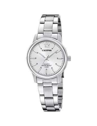 Reloj para Mujer Esfera Gris Plateada y Correa de Acero - Calypso K5865/2