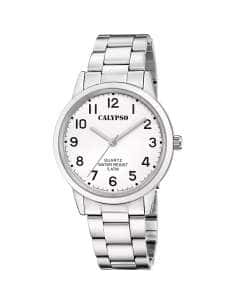 Reloj para Hombre Esfera Blanca y Correa de Acero - Calypso K5858/1