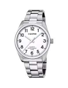Reloj para Hombre Esfera Blanca y Correa de Acero - Calypso K5862/1