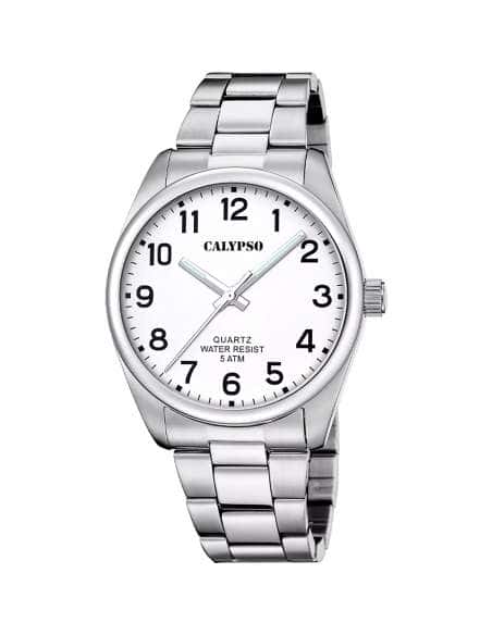 Reloj para Hombre Esfera Blanca y Correa de Acero - Calypso K5862/1
