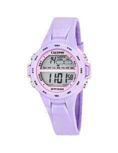 Reloj para Niña Digital Morado y Rosa con Correa de Caucho - Calypso K5850/3