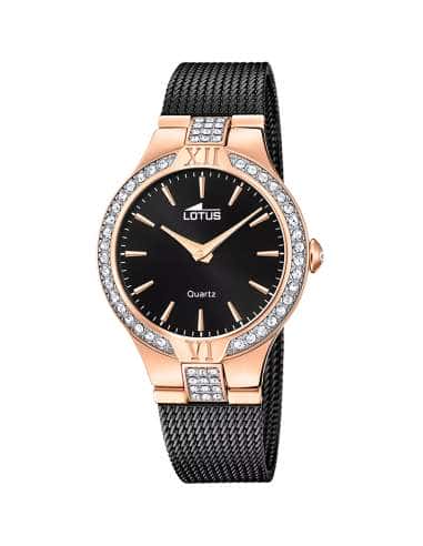 Reloj para Mujer de Acero Esfera Negra y Correa...