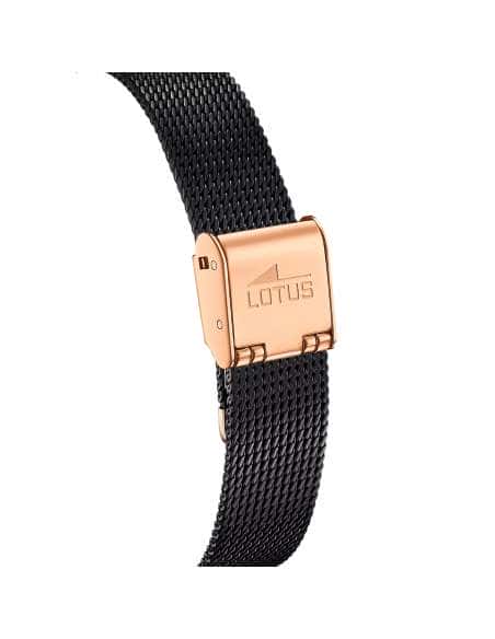 Reloj para Mujer de Acero Esfera Negra y Correa de Acero - Lotus 18897/2