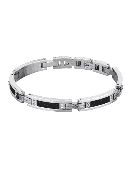 Pulsera para Hombre Eslabones con detalles en Negro Acero - Lotus LS1650/2/1