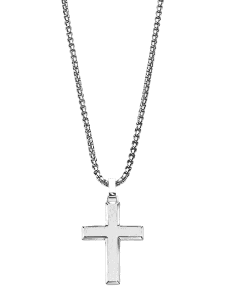 Collar para Hombre Cruz lisa de Acero - Lotus LS2453/1/1