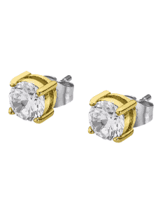 Pendientes para Hombre circonita redonda de Acero Bicolor - Lotus LS2167/4/3