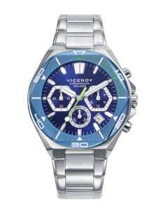 Reloj para Hombre  Viceroy Cronógrafo Caja Bicolor Acero/IP Azul y Brazalete de Acero - Viceroy 46849-37