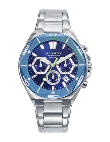 Reloj para Hombre  Viceroy Cronógrafo Caja Bicolor Acero/IP Azul y Brazalete de Acero - Viceroy 46849-37
