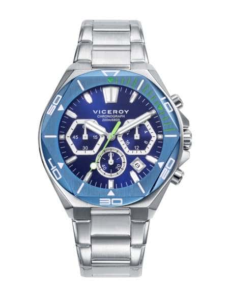 Reloj para Hombre  Viceroy Cronógrafo Caja Bicolor Acero/IP Azul y Brazalete de Acero - Viceroy 46849-37
