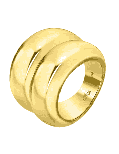 Anillo para Mujer Diseño Doble de Acero Dorado - Lotus LS2443/3/218
