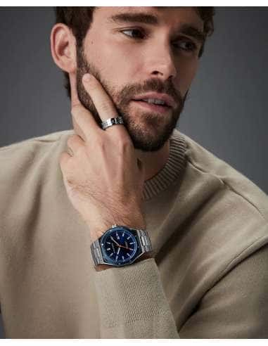 Reloj para Hombre Esfera Azul ,Bisel IP Azul y Brazalete de Acero - Viceroy 401459-37