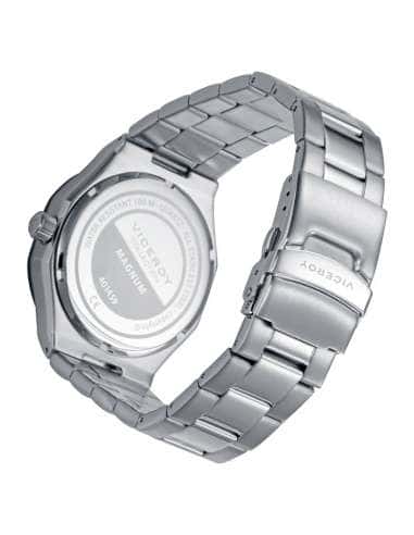 Reloj para Hombre Esfera Azul ,Bisel IP Azul y Brazalete de Acero - Viceroy 401459-37