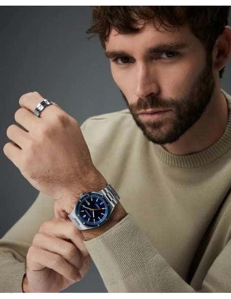 Reloj para Hombre Esfera Azul ,Bisel IP Azul y Brazalete de Acero - Viceroy 401459-37