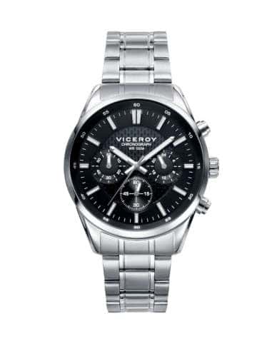 Reloj para Hombre Cronógrafo de Acero con Esfera Negra - Viceroy 401017-57