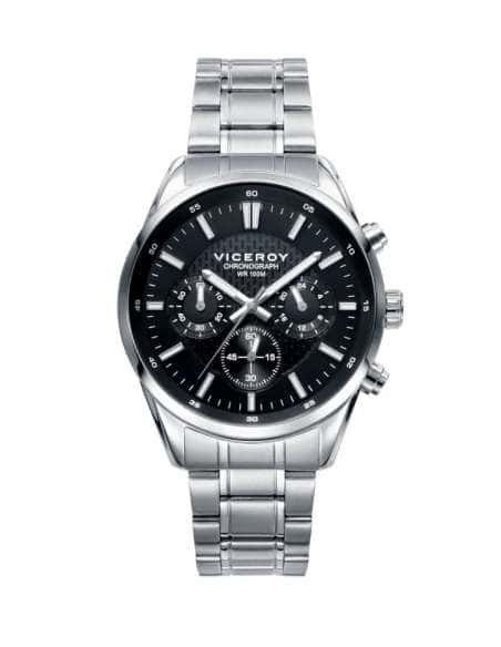 Reloj para Hombre Cronógrafo de Acero con Esfera Negra - Viceroy 401017-57