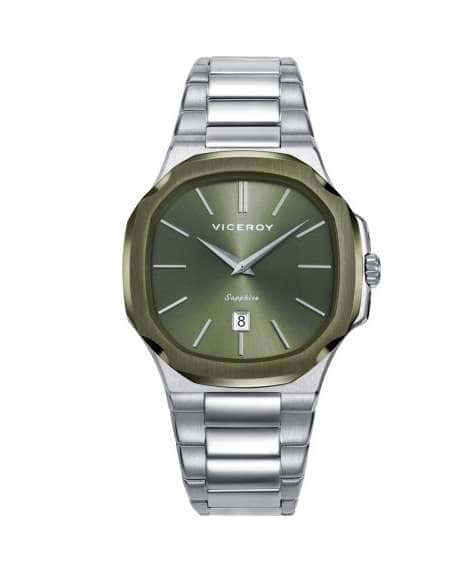 Reloj para Hombre Esfera Verde y Brazalete de Acero - Viceroy 45111-67
