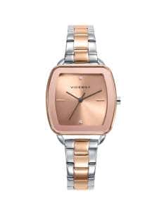 Reloj para Mujer Esfera Rosada con Caja y Brazalete de Acero bitono Rosado  - Viceroy 42454-77
