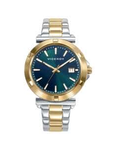 Reloj para Mujer Caja y Brazalete Bitono Acero & IP Dorado con Esfera Verde - Viceroy 401308-67