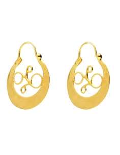 Pendientes Aro canario de plata de ley chapado en Oro – Plata 925