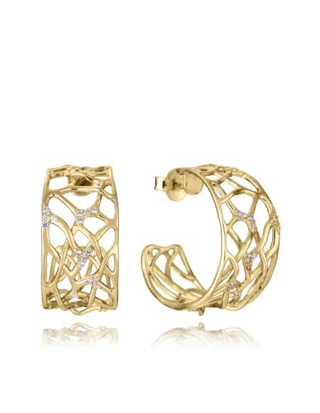 Pendientes Aro para Mujer en plata Bañado en Oro y Circonita - Viceroy 2350E100-30