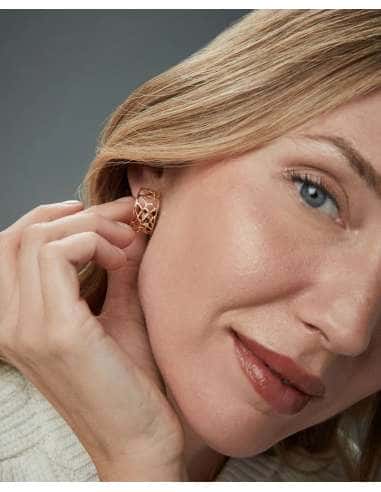 Pendientes Aro para Mujer en plata Bañado en Oro y Circonita - Viceroy 2350E100-30