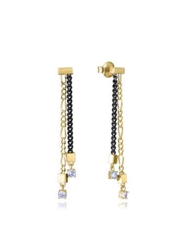 Pendientes  para Mujer cadenas en plata Bañado en Bitono y Circonita - Viceroy 13249E100-35