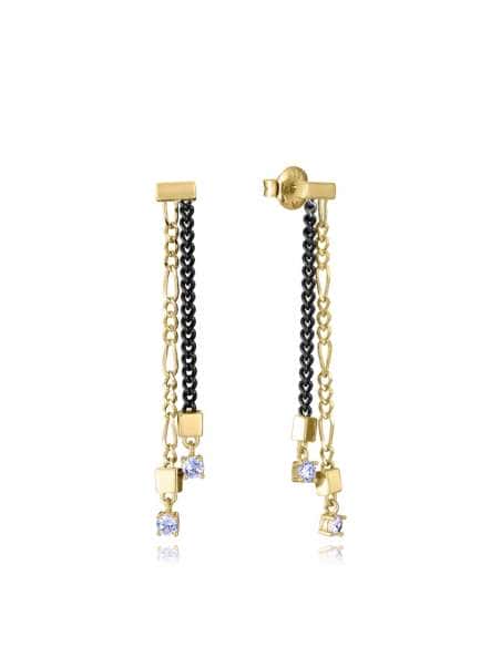 Pendientes  para Mujer cadenas en plata Bañado en Bitono y Circonita - Viceroy 13249E100-35
