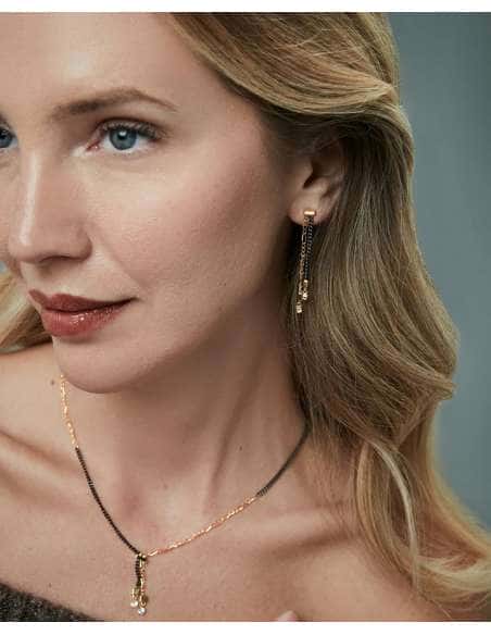 Pendientes  para Mujer cadenas en plata Bañado en Bitono y Circonita - Viceroy 13249E100-35