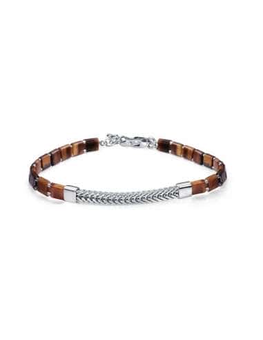 Pulsera para Hombre de Plata con Rodio y Piedras Naturales - Viceroy 13257P1000-44