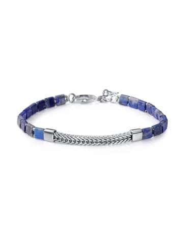 Pulsera para Hombre de Plata con Rodio y Piedras Naturales Lapislázuli - Viceroy 13257P1000-43