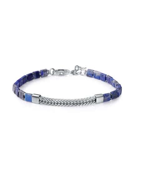 Pulsera para Hombre de Plata con Rodio y Piedras Naturales Lapislázuli - Viceroy 13257P1000-43