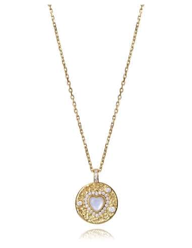 Collar para Mujer de Plata con Baño de Oro Aros Enlazados con Circonitas - Viceroy 2362C100-90