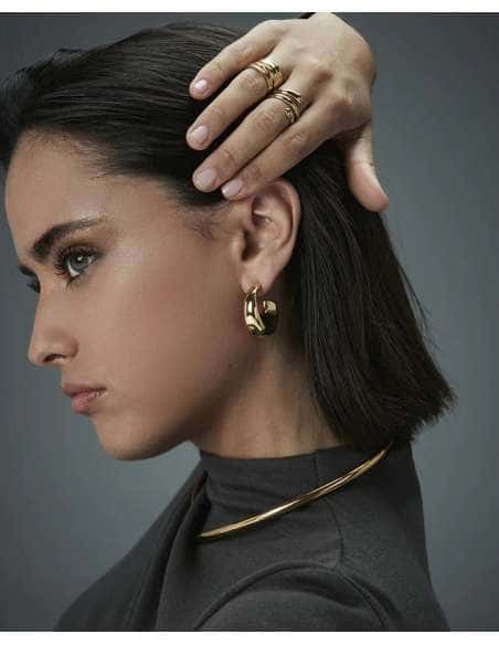Pendientes Aro para Mujer de Acero Dorado - Viceroy 5420E01012