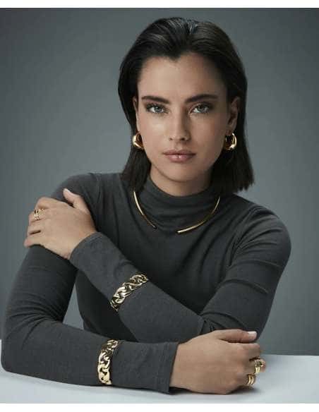 Pendientes Aro para Mujer de Acero Dorado - Viceroy 5420E01012