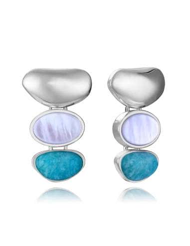Pendientes para Mujer de Acero con piedras madre piedra y amazonita - Viceroy 14349E01000