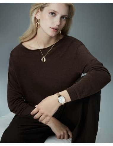 Collar para Mujer de Acero IP Dorado con Circonitas Blancas - Viceroy 15191C01012