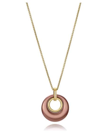 Collar para Mujer de Acero IP Marrón y Dorado con Circonitas - Viceroy 15198C01012