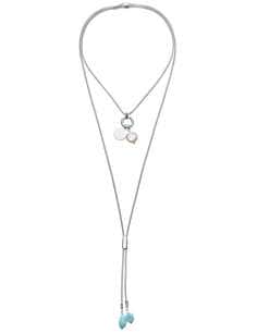 Collar para Mujer Diseño doble con colgantes de Acero - Viceroy 14344C01000
