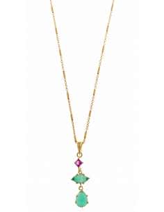 Collar para Mujer de Plata Chapada en Dorado - Salvatore 247C0030