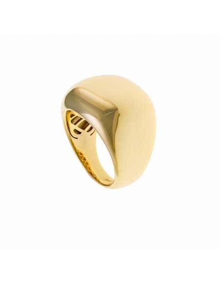 Anillo Mujer Plata Chapado Oro Rectángulo Liso  - Salvatore 268S0015/14