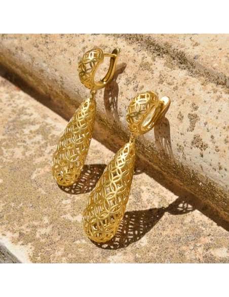 Pendientes para Mujer de Plata Chapada en Dorado - Salvatore 151A0181