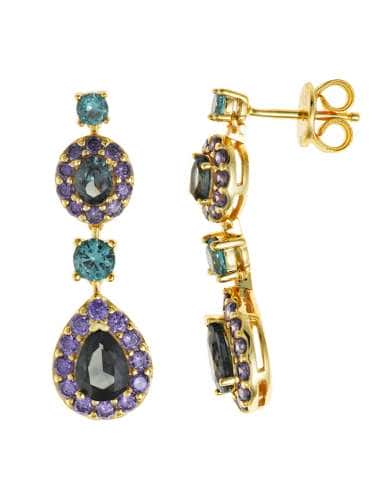 Pendientes para Mujer de Plata Chapada en Dorado - Salvatore 136A0744