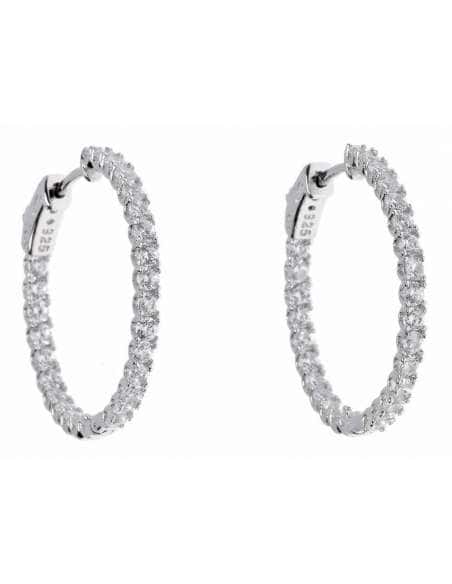 Pendientes para Mujer de Plata Rodiada y Circonitas  - Salvatore 151A0093