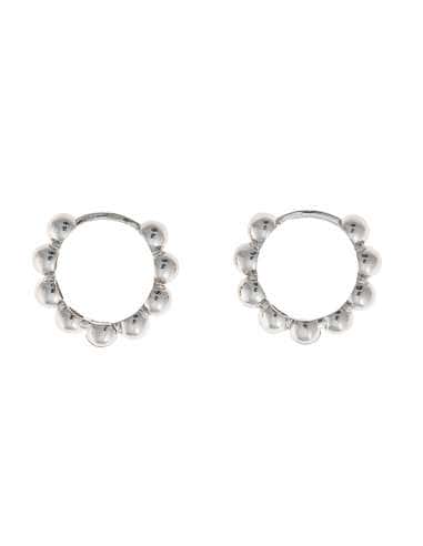 Pendientes para Mujer Aro de Plata Rodiada - Salvatore 213A0550