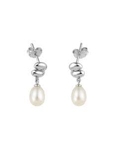Pendientes para Mujer de Plata Rodiada con Perla - Salvatore 272MU021